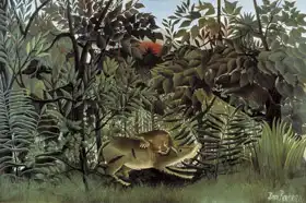 Rousseau, Henri: Lion eating prey