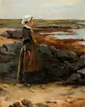 Cermak, Jaroslav: Young Bretonka on the coast