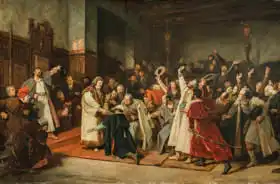 Brozik, Vaclav: The election of George of Podebrady Czech king study