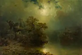 Piepenhagen, August Bedrich: Moonlit night