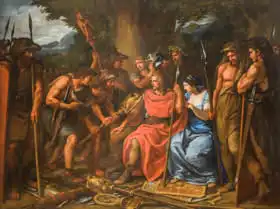 Bergler, Josef, the younger: Herman after the Battle of the Teutoburg Forest - Herman after the Battle of the Teutoburg Forest receives captured trophies