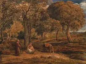 Linnell, John: Landscape with Family Group, possibly The Rest on the Flight into Egypt