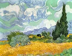 Gogh, Vincent van: Field with Cypresses
