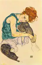 Schiele, Egon: The Artists Wife Seated