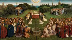 Eyck, van Jan: Adoration of the mystical lamb (Ghent Altarpiece)