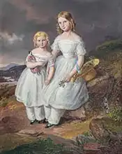 Manes, Josef: Portrait of Maria Francesca Romana and Mary Frances Serafina Kolowrat-Cracow