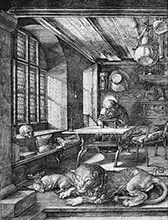 Dürer, Albrecht: St. Jerome in his study