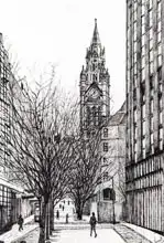 Alexander Booth, Vincen: Manchester Town Hall from Deansgate