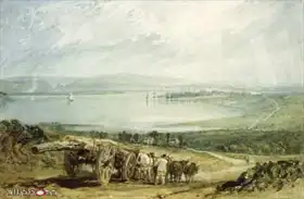 Turner, William: Dorset field of Corfe Castle in the distance