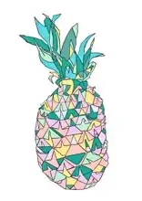 Elise, Ambe: Pineapple Surprise, pen and ink, digitally coloured