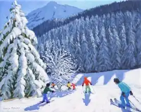Macara, Andre: Snow covered trees ,La Clusaz, France