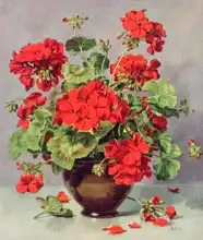 Williams, Albert: PB/273 Geranium in an Earthenware Vase