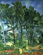 Cézanne, Paul: Aqadukt (Mountain Sainte-Victoire through the trees)
