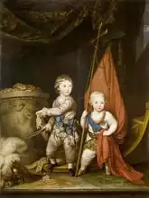Brompton, Richard: Portrait of Grand Dukes Alexander Pavlovich and Constantine Pavlovich, as children