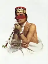 Lewis, James Otto: Wa-Em-Boesh-Kaa, a Chippeway Chief from Sandy Lake, 1826, illustration from 