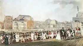 English school (19th century): Brighton: The Old Pavilion and Steyne engraved by Charles Richards