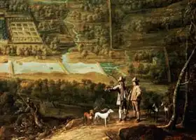 Teniers, David, the younger: Landscape with sportsmen