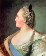 Rokotov, Fedor Stepanovich: Portrait of Empress Catherine II the Great (1729-96), after 1763