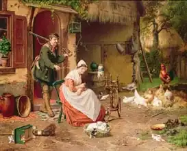Cole, Jan David: Farmyard Scene, 19th century