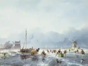 Schelfhout, Andreas: Frozen winter scene