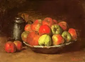 Courbet, Gustave: Still Life with Apples and a Pomegranate, 1871-72