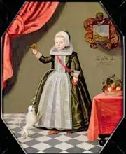 Dutch school (17th century): Portrait of a Young Girl with a Bird on her Finger and a Dog at her Feet