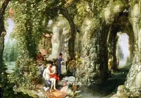 Brueghel, Jan, the elder: A Fantastic cave with Odysseus and Calypso