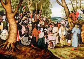 Brueghel, Pieter, the younger: Landscape with St. John the Baptist Preaching