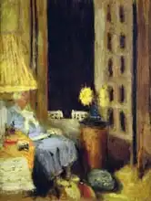 Vuillard, Edouard: Madame Hessel in her Sitting Room (Chateau des Clayes), the Window opened into the Night, 1926-1939