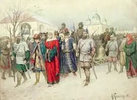 Kivshenko, Aleksei Danilovich: Joining of Great Novgorod, Novgorodians Departing to Moscow