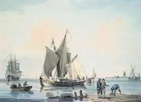 Anderson, William: Coast Scene, with shipping and figures