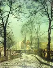 Grimshaw, John: A Moonlit Road, 19th century