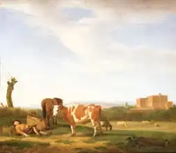 Velde, Adriaen van de: Landscape with Cattle and a Pollarded Tree