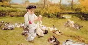 Johnson, Edward Killingworth: Feeding Ducks