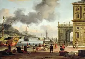 Storck, Abraham: A Mediterranean Harbour Scene