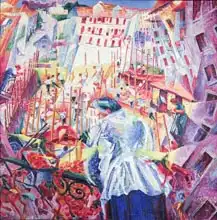 Boccioni, Umberto: The Street Enters the House