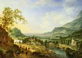 Griffier, Jan, the elder: A Village Fete in the Rhine Valley