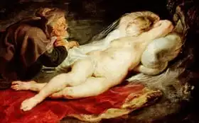 Rubens, Peter Paul: The Hermit and the sleeping Angelica, 1626-28