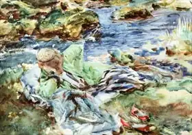 Sargent, John Singer: Turkish Woman by a Stream