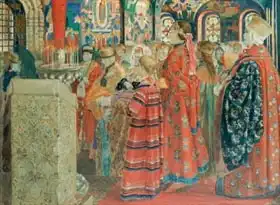 Ryabushkin, Andrei Petrovich: Seventeenth Century Russian Women at Church