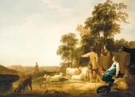 Cuyp, Aelbert: A Landscape with Shepherds and Shepherdesses