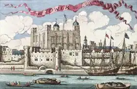 English school (18th century): Tower of London Seen from the River Thames, from 