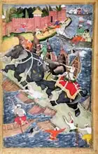 Basawan and Chatai: Akbar tames the Savage Elephant, Hawa