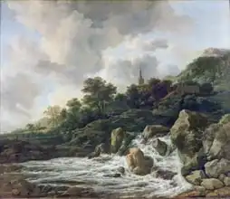 Ruisdael, Jacob: Waterfall Near a Village, c.1665-70