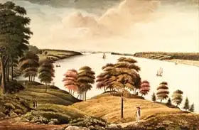Davies, Thomas: View of the Hudson River from Fort Knyphansen