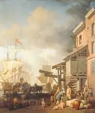 Scott, Samuel: A Thames Wharf