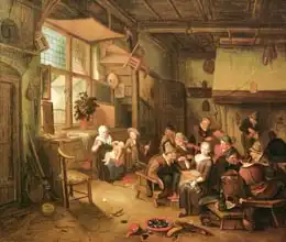 Brakenburgh, Richard: Interior with peasants drinking