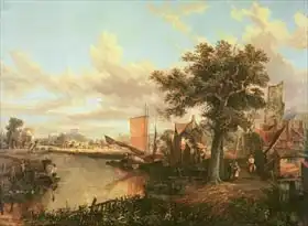 English school (19th century): The River Yare with a distant view of Norwich