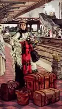 Tissot, James Joseph: Waiting at the Station, Willesden Junction