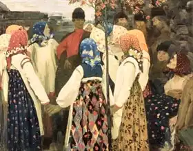 Ryabushkin, Andrei Petrovich: A lad has wormed his way into the girl